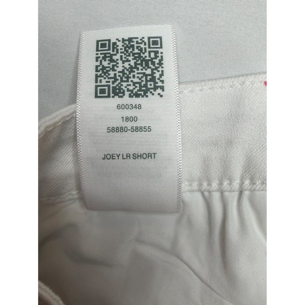 True Religion Joey Cut Off Shorts White Pink Stitch Low Rise Flap Pocket W29 NWT - Picture 13 of 16